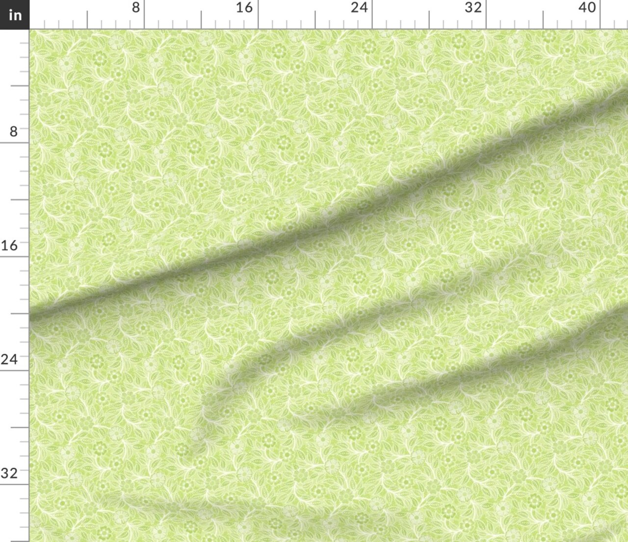 Various Fabrics by the Yard or Fat Quarter Green Spring Floral Honeydew Vintage Climbing Vines Victorian Bright Summer Small Scale Cottagecore French Country Farmhouse Art Nouveau Custom Printed Fabric by Spoonflower
